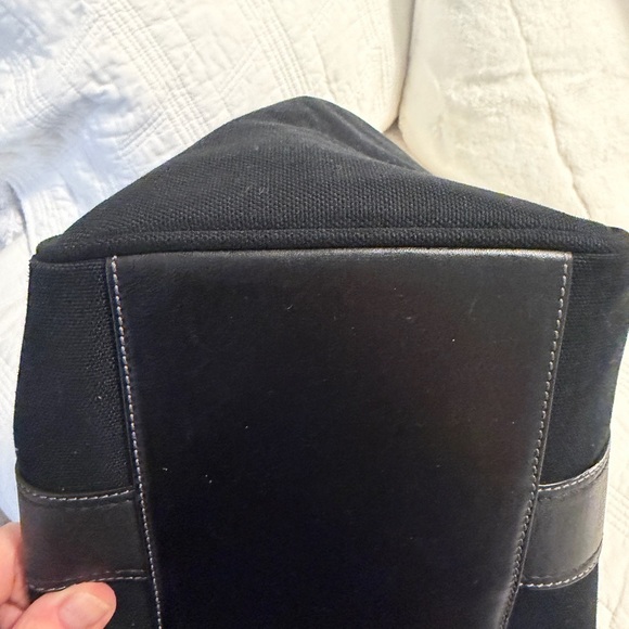 Coach Legacy Hampton large Canvas and Leather tote bag 19x13 - Picture 12 of 15